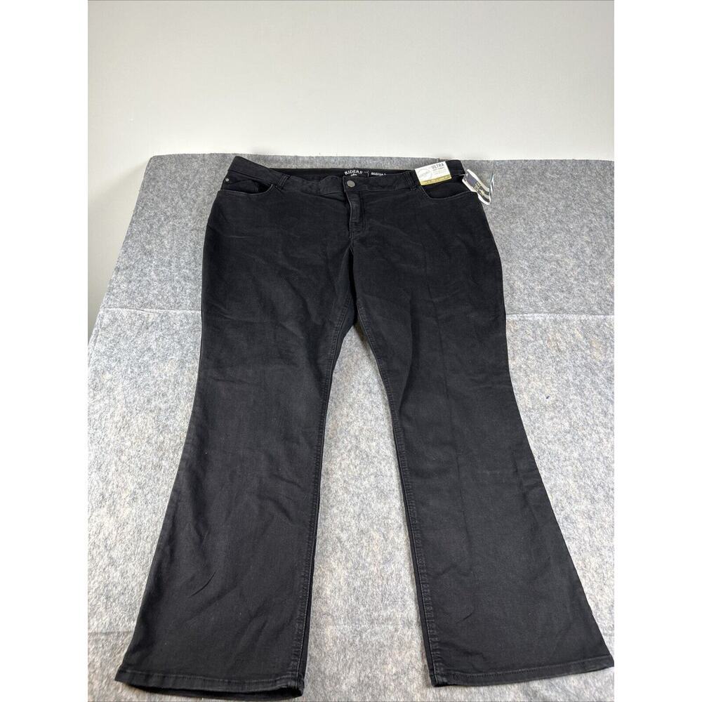Lee Riders mid rise‎ boot cut women’s black denim jeans size 26WM NWT